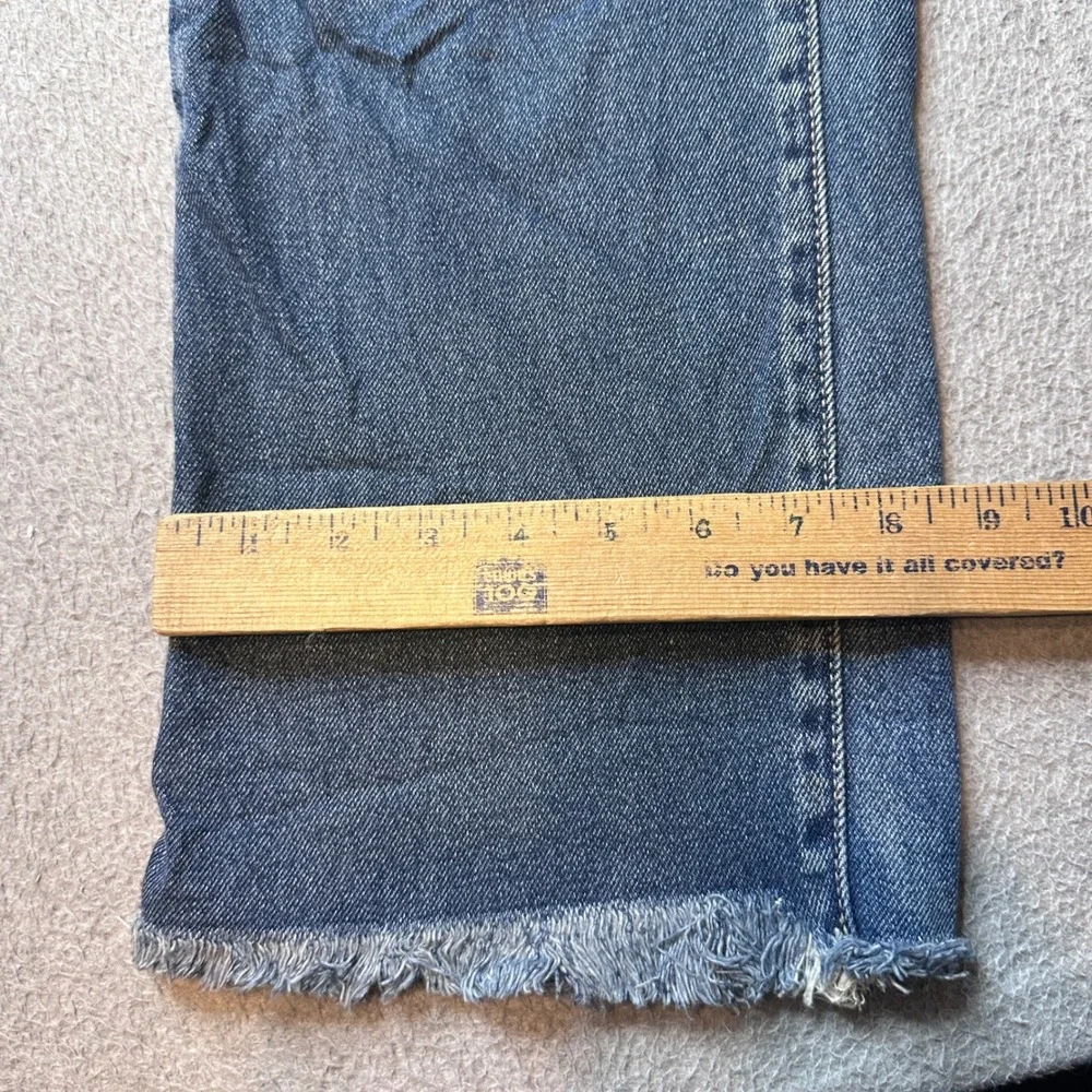 Fashion Nova Jeans Womens 9 Blue When You Need Em Straight Dad Distressed Frayed